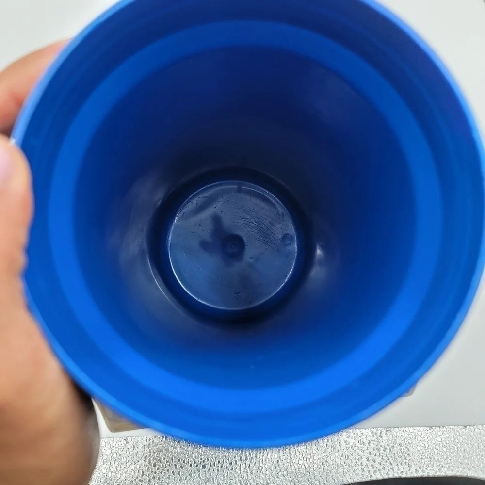 Vintage Bee Blue & White Water Pitcher Small